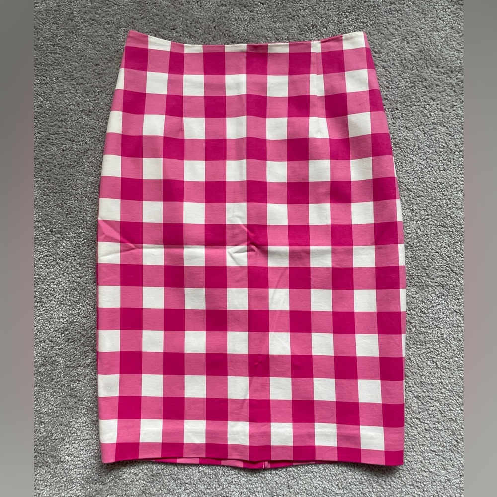 EUC Boden | Pink and White Gingham Skirt